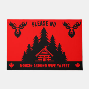 Canadese Log Cabin Grappig Decoratief Deurmat