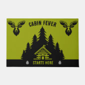 Canadese Log Cabin Grappig Decoratief Deurmat (Voorkant)