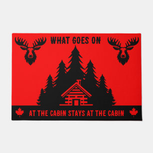 Canadese Log Cabin Grappig Decoratief Deurmat
