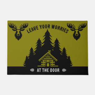 Canadese Log Cabin Grappig Decoratief Deurmat