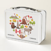 Canadese Love custom name lunchbox (Achterkant)