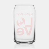 Canadese LOVE Rood Persoonlijk Blikvorm Glas (Achterkant)