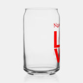 Canadese LOVE Rood Persoonlijk Blikvorm Glas (Rechts)