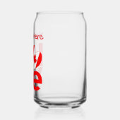 Canadese LOVE Rood Persoonlijk Blikvorm Glas (Links)