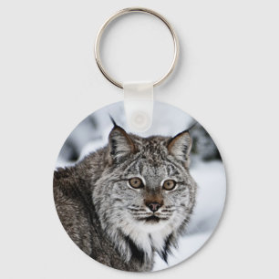 Canadese Lynx in de Sneeuw Sleutelhanger