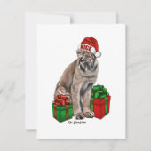 Canadese lynx - kerstkaart (Voorkant)