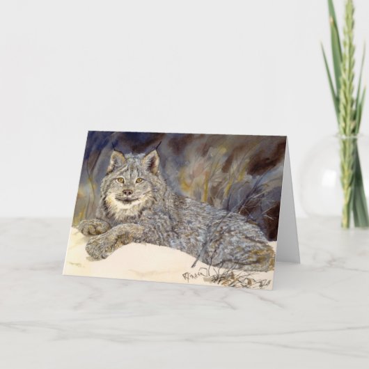 Canadese Lynx notecard Kaart (Voorkant)