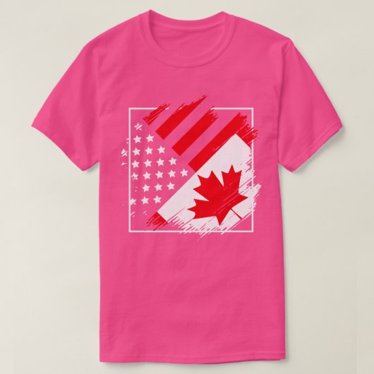 Canadese Maple Leaf Amerika Vlag Vriendschap Canad T-shirt (Design voorkant)