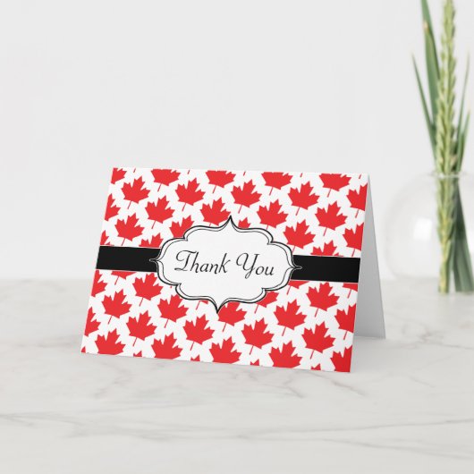 Canadese Maple Leaf Canada Day National Symbool Bedankkaart (Voorkant)