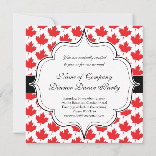 Canadese Maple Leaf Canada Day National Symbool Kaart (Voorkant)