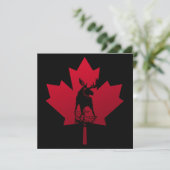 Canadese Maple Leaf en Moose uitnodiging (Staand voorkant)