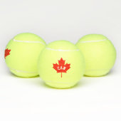 Canadese maple leaf flag douane print 3 pack tennisballen (Multi)