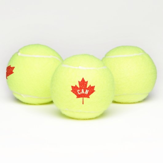 Canadese maple leaf flag douane print 3 pack tennisballen (Multi)