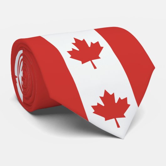 Canadese maple Leaf Flag Stropdas (Opgerold)