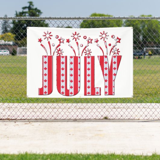 Canadese Maple Leaf Juli Gelukkige Canada Dag Spandoek (Insitu)