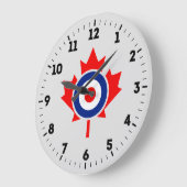 Canadese Maple Leaf Roundel Mod Badge op een Grote Klok (Hoek)