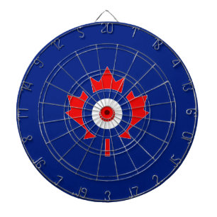 Canadese Maple Leaf Roundel Mod op blauw Dartbord