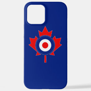 Canadese Maple Leaf Roundel Mod op blauw iPhone 12 Pro Max Hoesje