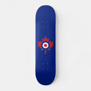 Canadese Maple Leaf Roundel Mod op blauw Skateboard