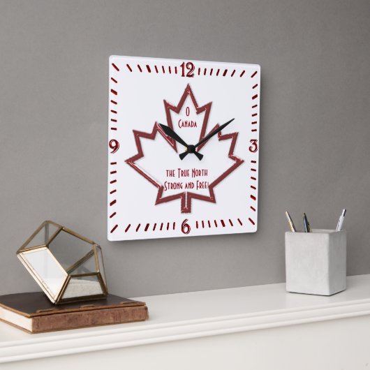 Canadese maple Leaf Square Wall klok (Kantoor)