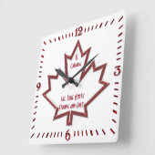 Canadese maple Leaf Square Wall klok (Hoek)