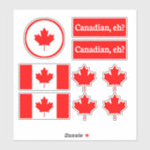 Canadese Maple Leaf Sticker Pack,,canadees,canada (Vel)