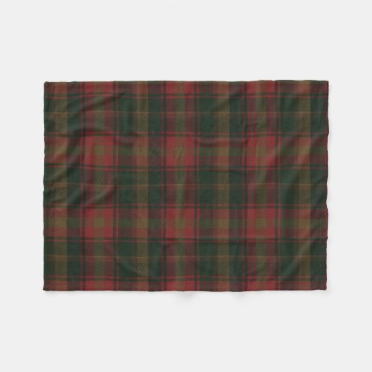 Canadese Maple Leaf Tartan Blanket Fleece Deken (Voorkant (Horizontaal))