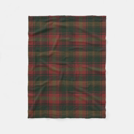 Canadese Maple Leaf Tartan Blanket Fleece Deken (Voorkant)
