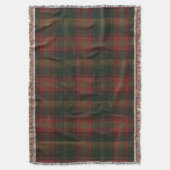 Canadese Maple Leaf Tartan Throw Blanket Deken (Voorkant Verticaal)