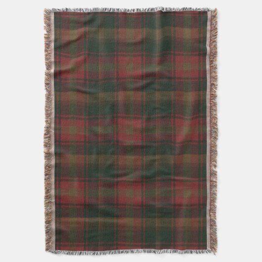 Canadese Maple Leaf Tartan Throw Blanket Deken (Voorkant Verticaal)