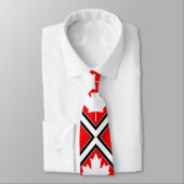 Canadese Maple op Red Black White Stropdas (Gebonden)