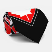 Canadese Maple op Red Black White Stropdas (Opgerold)