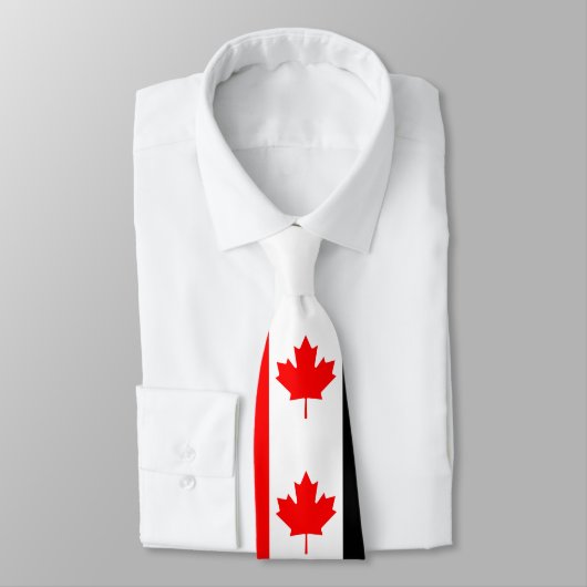 Canadese Maple op Red White Black Stropdas (Gebonden)