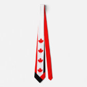 Canadese Maple op Red White Black Stropdas (Voorkant)