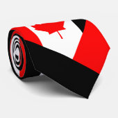 Canadese Maple op Red White Black Stropdas (Opgerold)