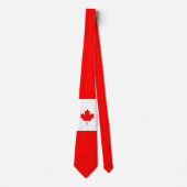 Canadese Maple op rood en wit Stropdas (Voorkant)