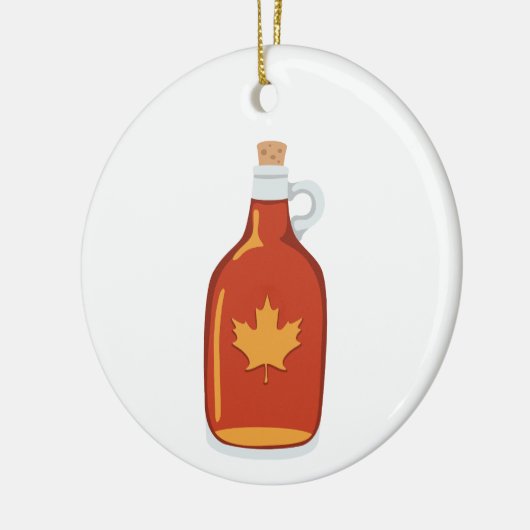 Canadese Maple Syrup Keramisch Ornament (Links)