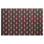 Canadese Mapleleaf Fairy op Black Fabric Stof (Fat Quarter)