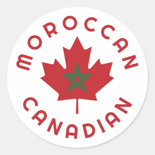 Canadese Marokkaanse roots Ronde Sticker (Voorkant)