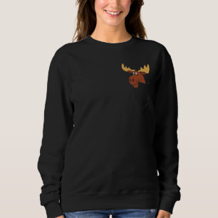 Canadese mazen in Pocket Elk Cute Moose in Poc Trui