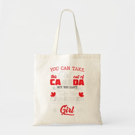 Canadese meisje canadese wortels trots op canada tote bag (Voorkant)