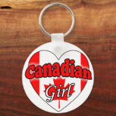Canadese Meisje Sleutelhanger (Voorkant)