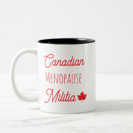 Canadese Menopauze Militie Tweekleurige Koffiemok