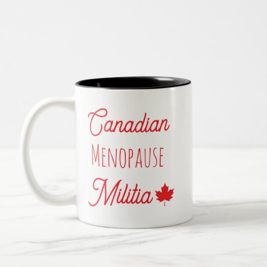 Canadese Menopauze Militie Tweekleurige Koffiemok (Links)