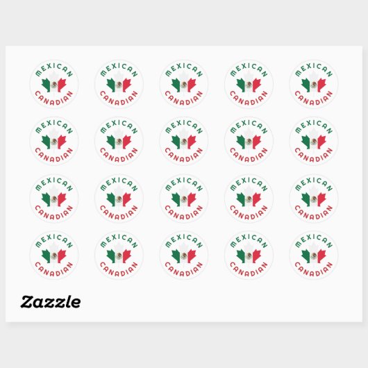Canadese Mexicaanse Roots Ronde Sticker (Vel)