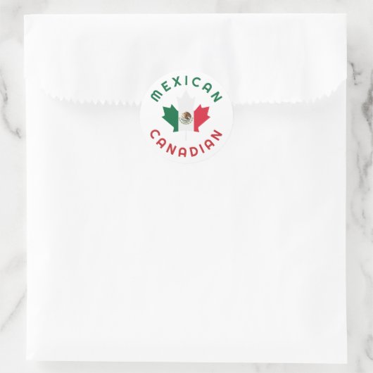 Canadese Mexicaanse Roots Ronde Sticker (Tas)