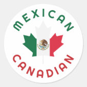 Canadese Mexicaanse Roots Ronde Sticker (Voorkant)