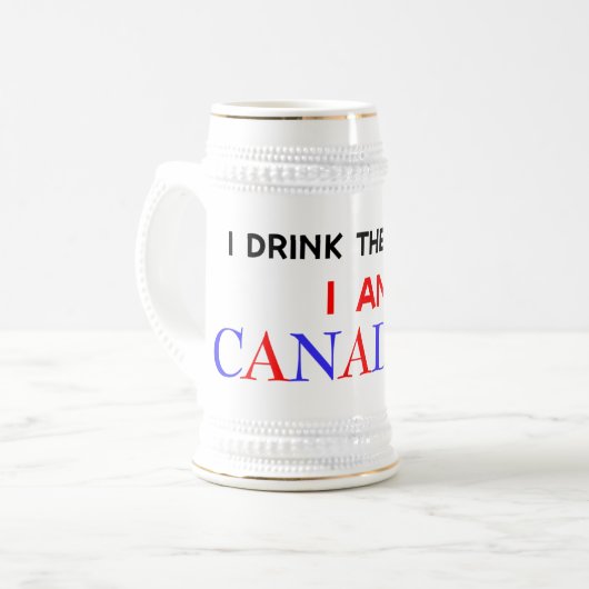 Canadese Mok Drinker Beer (Voorkant links)