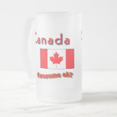 Canadese mok-geweldige eh matglas bierpul (Voorkant links)