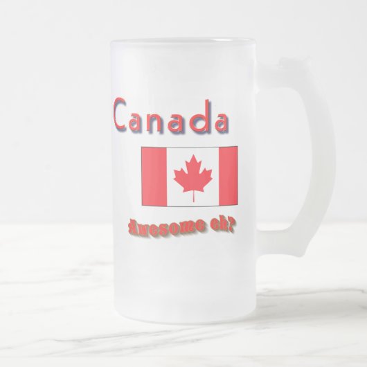 Canadese mok-geweldige eh matglas bierpul (Rechts)